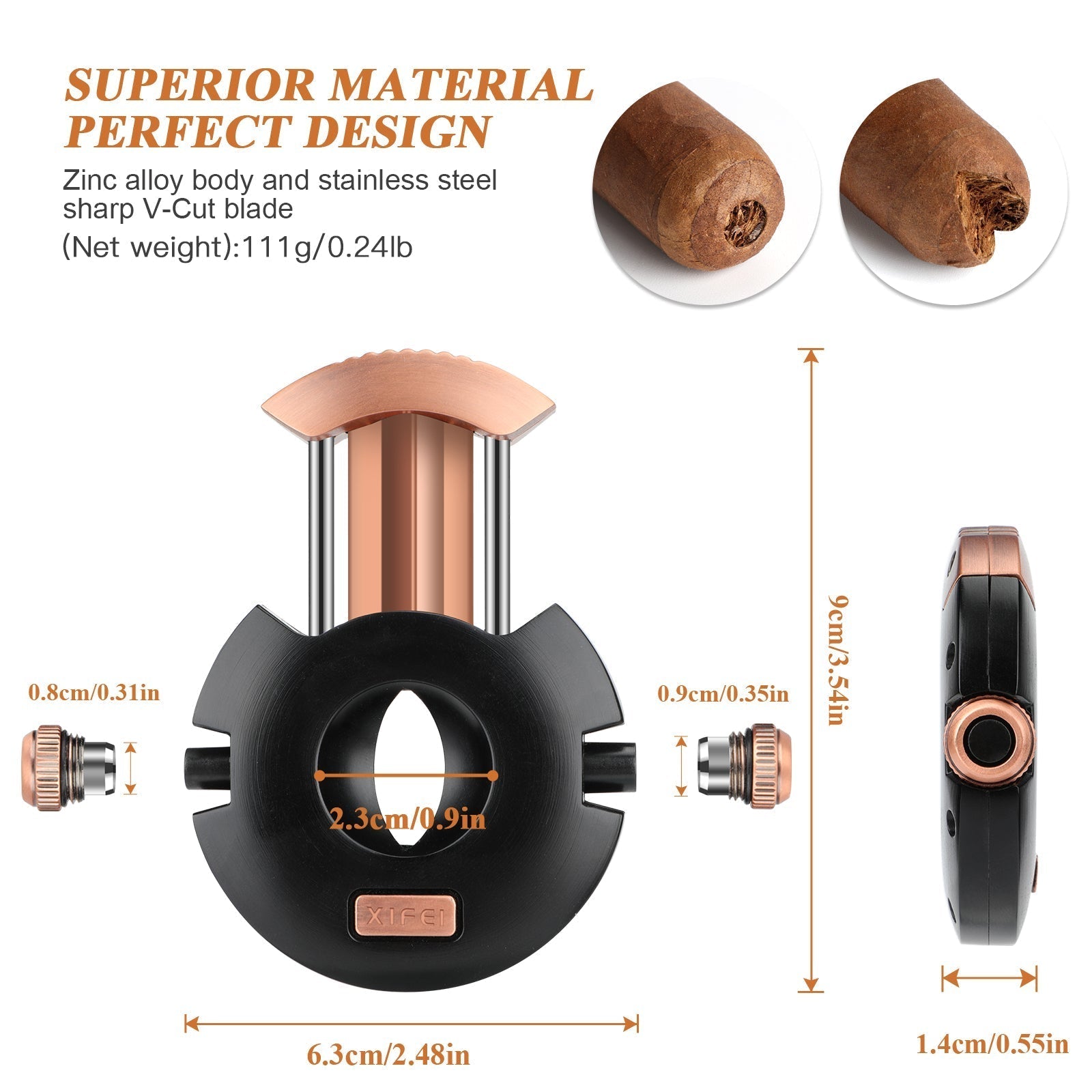 V-Cut Scissors Cutter — Dual Punch