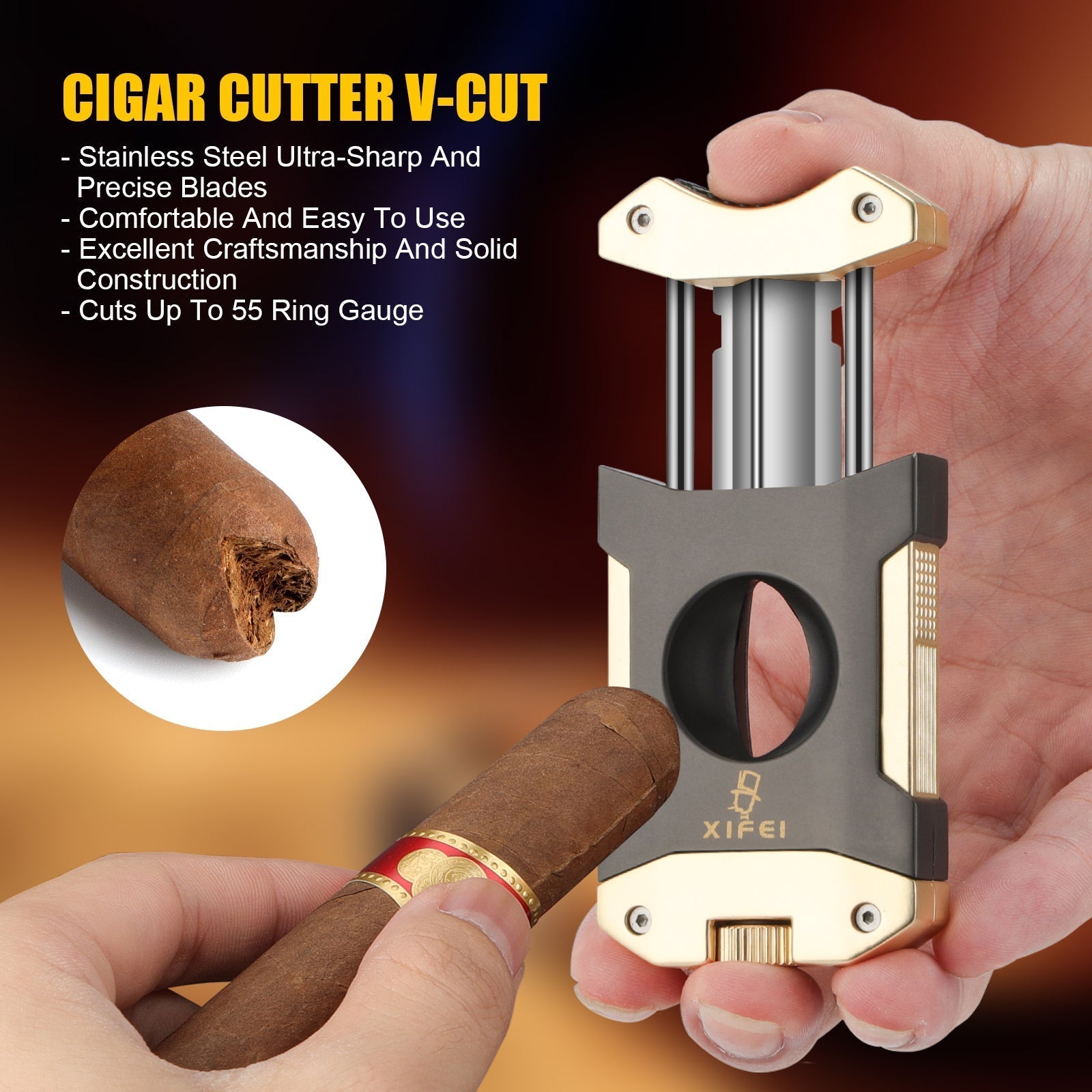 3-in-1 Cutter — V-Cut + Stand