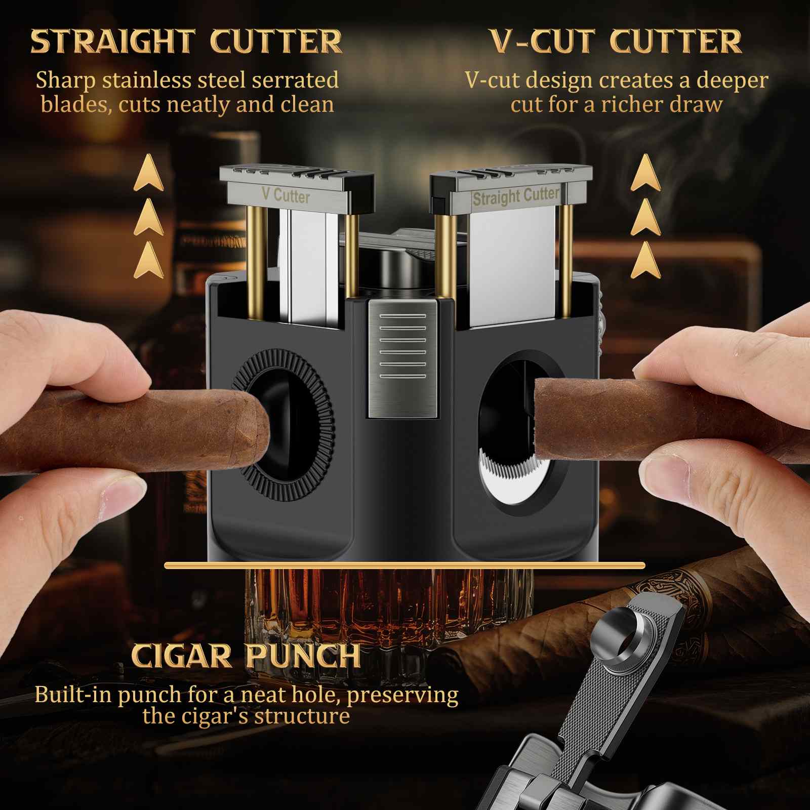 Desktop 8-in-1 Lighter — Quad Flame