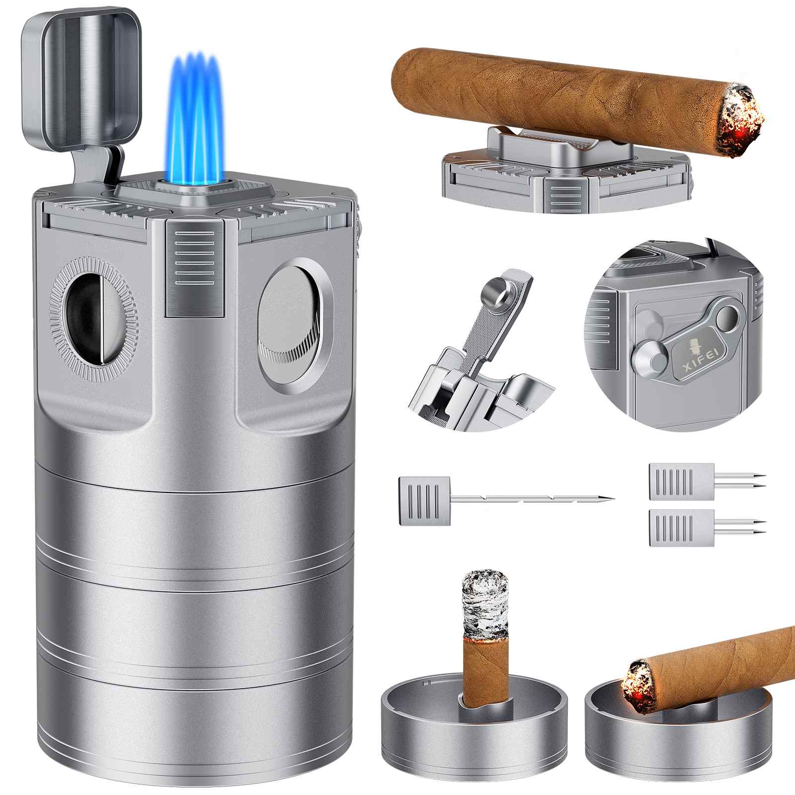 Desktop 8-in-1 Lighter — Quad Flame